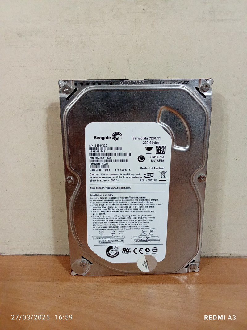 هارد 320 گیگ seagate مدلbarracuda 7200.11 -استوک