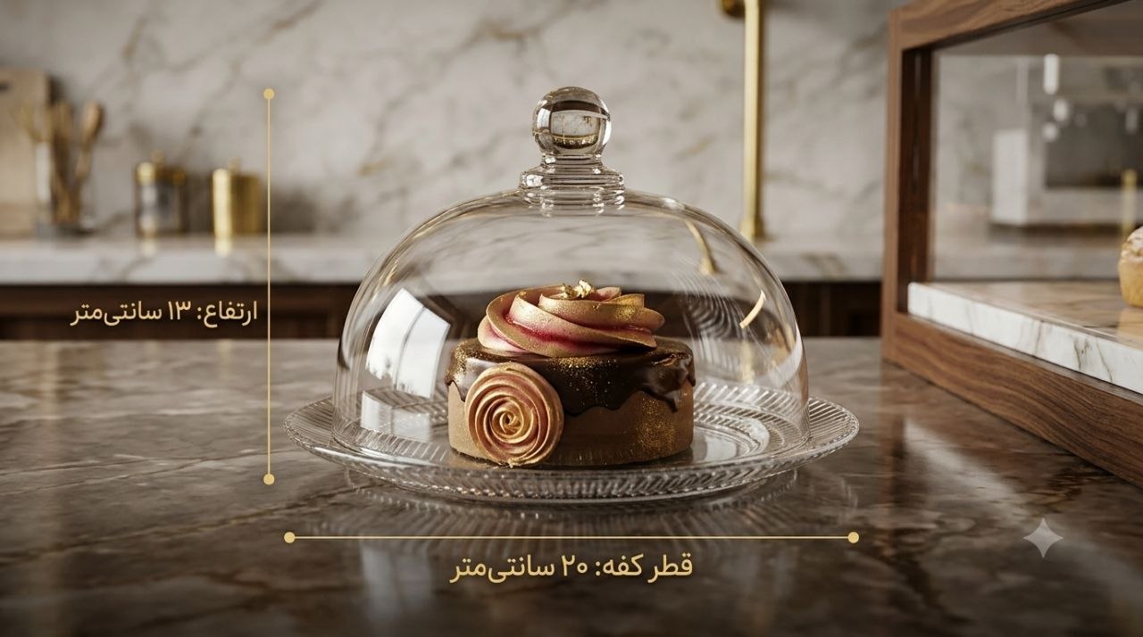کیک خوری شو کیک کریستال برند دلی گلس deli glass