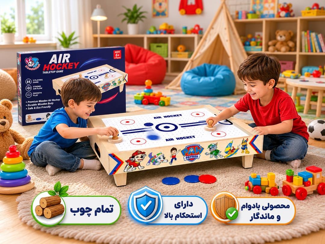 میز ایرهاکی 60 سانت ، تمام چوب، برقی