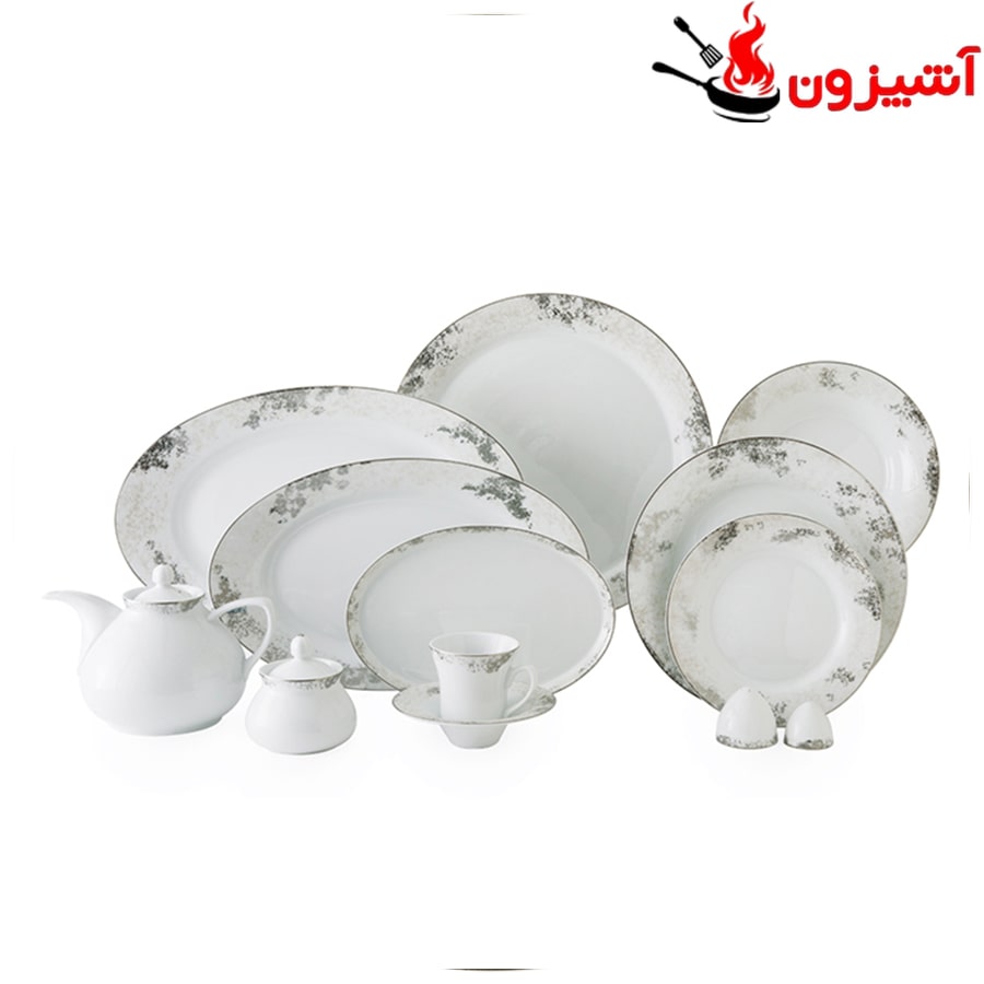 سرویس 81 پارچه 12 نفره طرح کلودیا پلاتینی