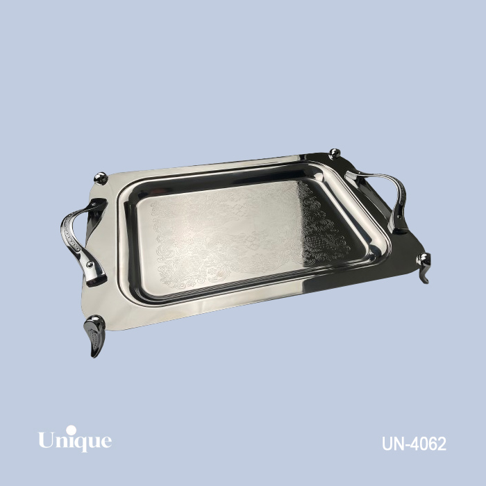 سینی بزرگ استیل پایه دار یونیک کد UN-4062