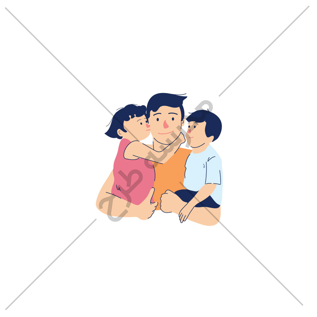 وکتورکارتنی تبریک روز پدر