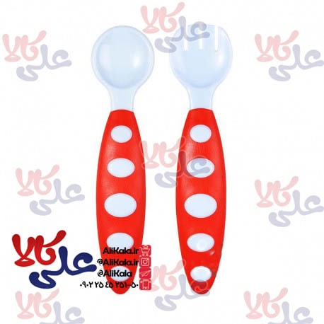 قاشق و چنگال بچه گانه طرح اسمارتیز kids spoon and fork