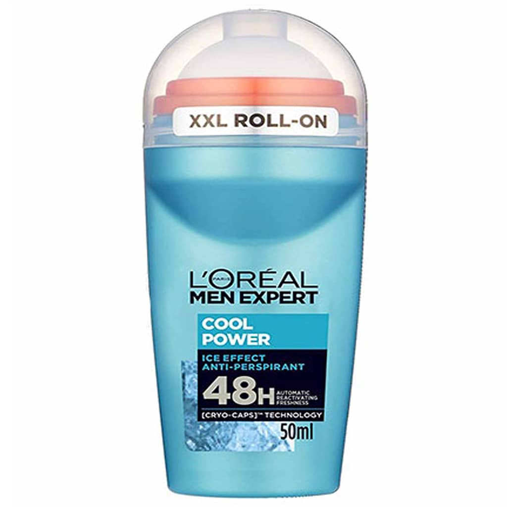 رول ضد تعریق مردانه لورآل | L'OREAL مدل COOL POWER آبی حجم 50 میل