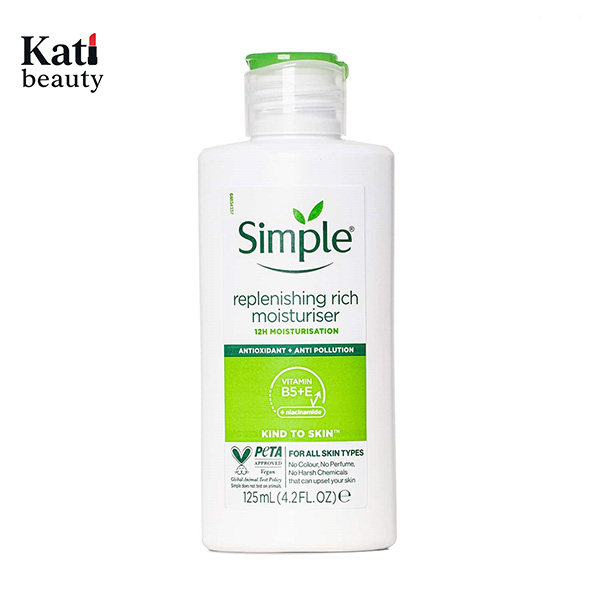آبرسان و مرطوب کننده سیمپل rich moisturiser حجم 125 میل-کتی بیوتی