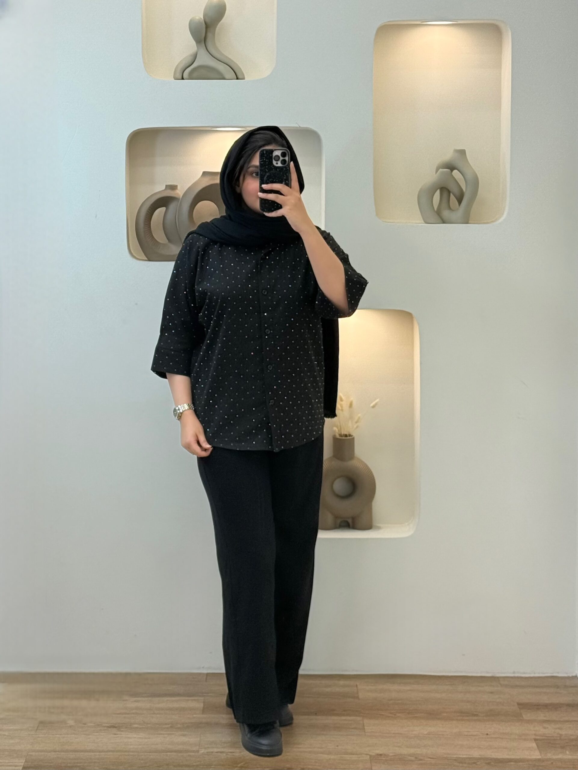 شومیز کیمونو پاکتی نگینی-3425