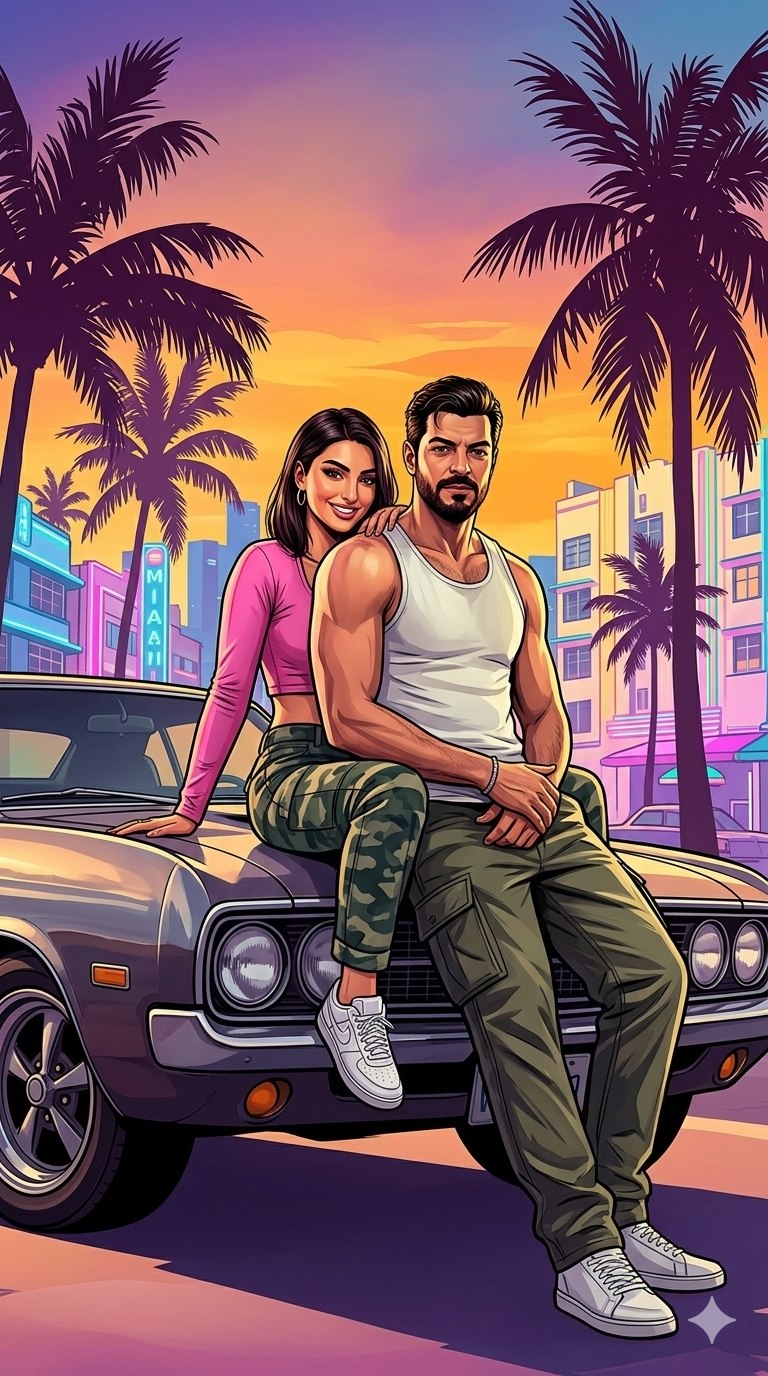 پرامپت GTA 6 | ساخت تصویر و استایل گرافیکی جیتیای ۶