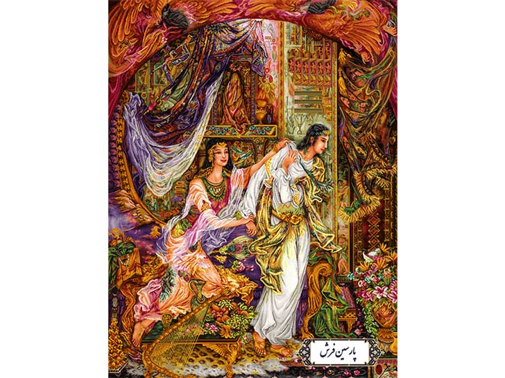 نخ و نقشه تابلو فرش طرح پاکدامنی یوسف - کد NM5643