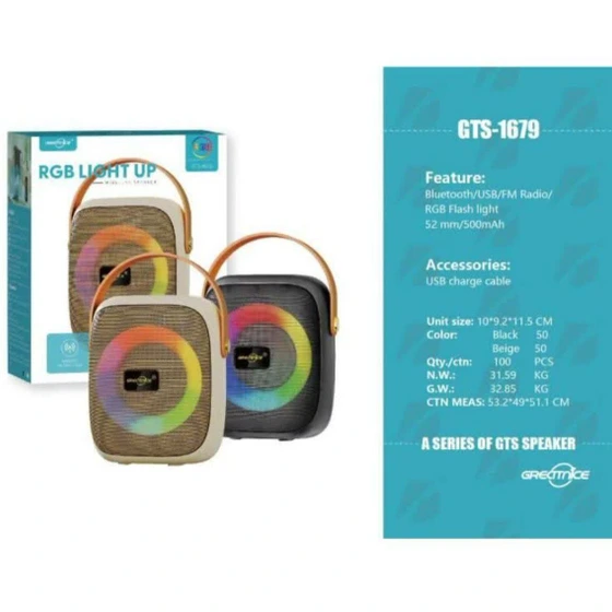 اسپیکر GTS مدل 1679 - مشکی سفید