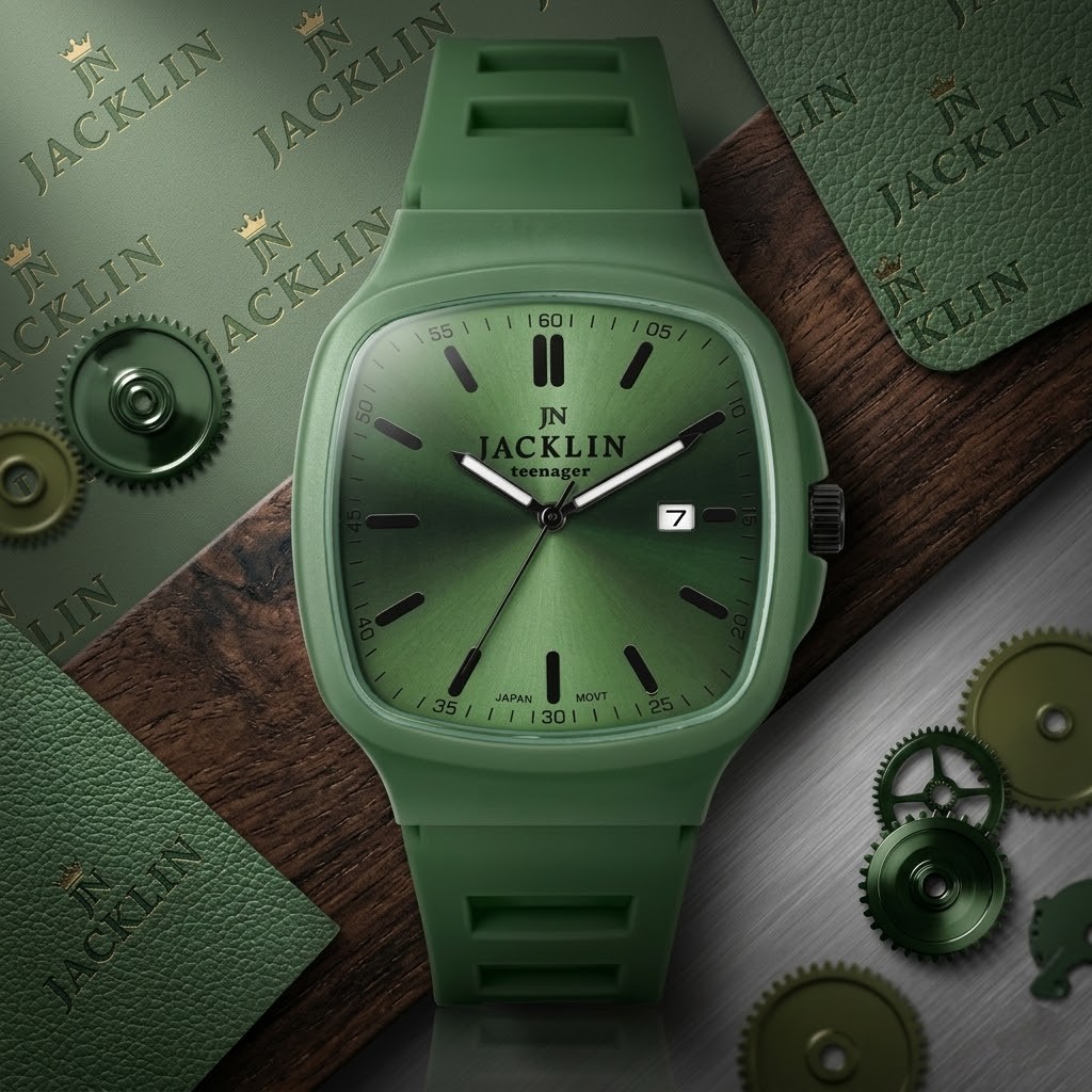 ساعت کلاسیک جاکلین JN-1399533M سبز کد WH635