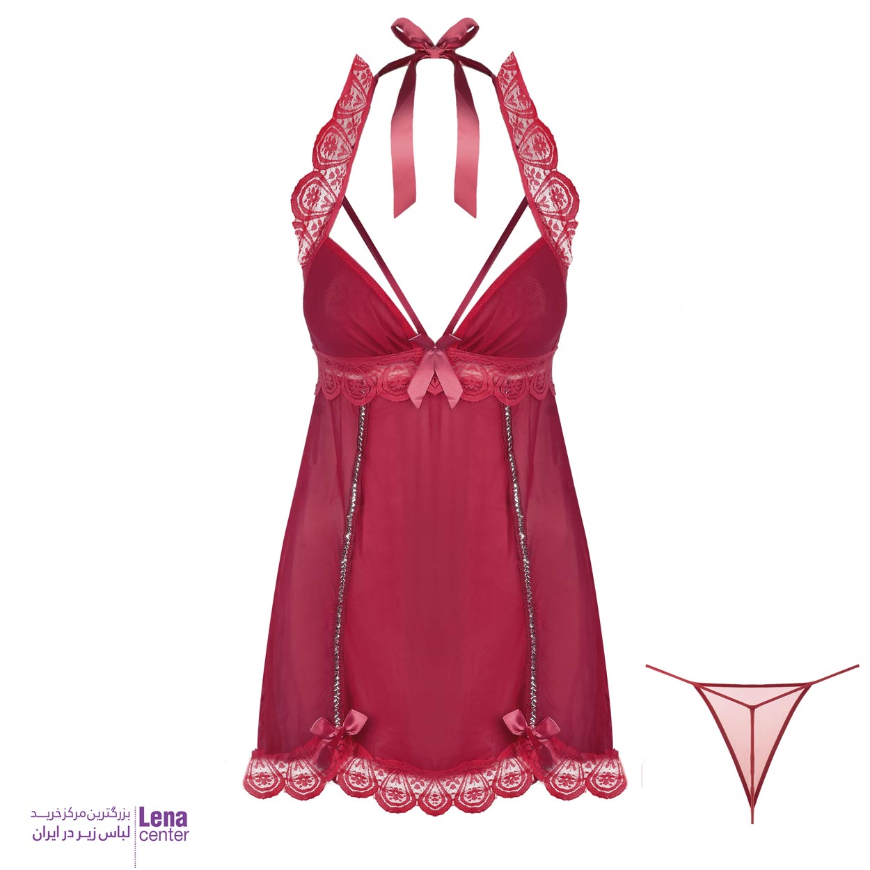 لباس خواب زنانه گردنی سایز بزرگ