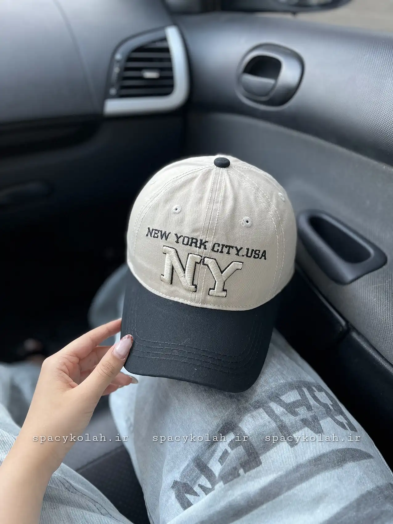 کلاه بیسبالی دورنگ NY