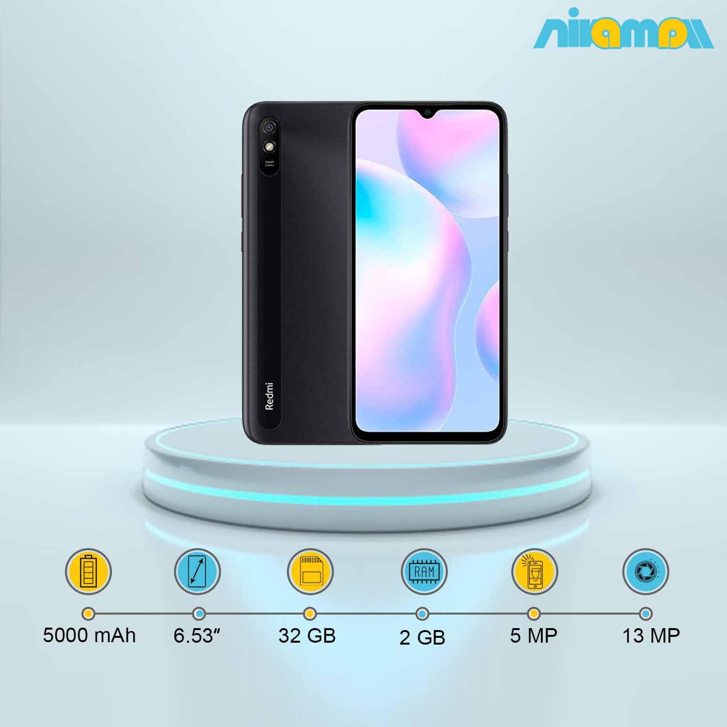 گوشی موبایل شیائومی مدل Redmi 9A دو سیم‌ کارت ظرفیت 32 گیگابایت و رم2گیگابایت
