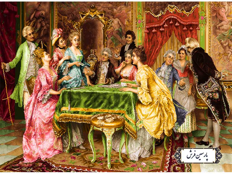 نخ و نقشه تابلو فرش طرح پاسور باز - کد NF2353
