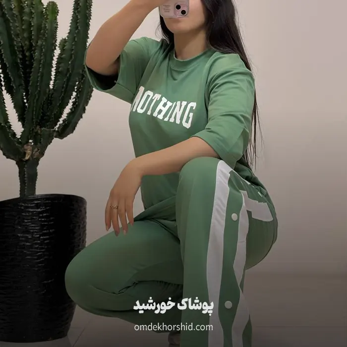 ست تیشرت شلوار نواری ناتینگ