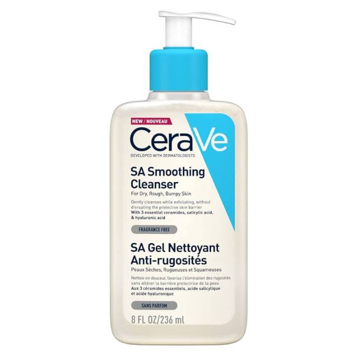 ژل شستشوی سالیسیلیک اسید سراوی (CeraVe SA Smoothing Cleanser) حجم ۲۳۶ میلی‌لیتر | حاوی سالیسیلیک اسید و سه سرامید