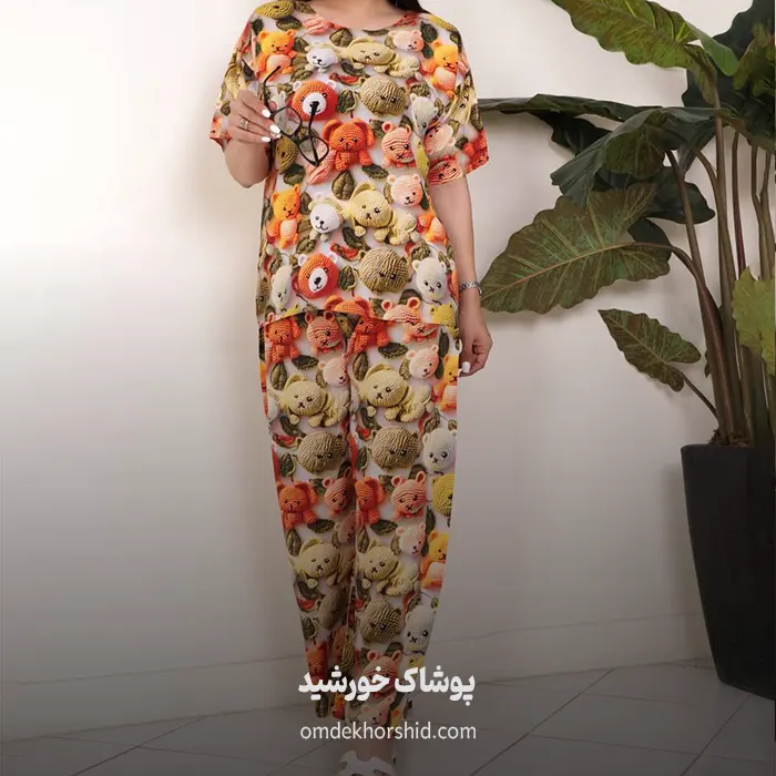 ست نخی تیشرت شلوار 5 بعدی