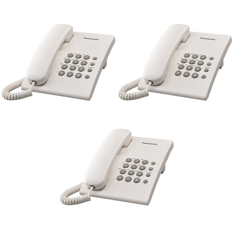 تلفن پاناسونیک مدل KX-TS500MX بسته 3 عددی - سفید