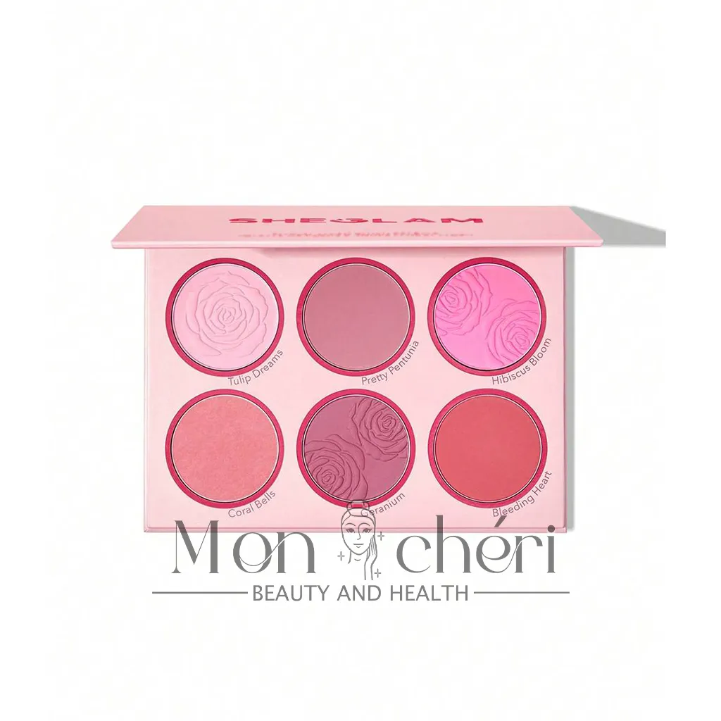 پالت رژگونه پودری شیگلم 6 عددی blushing bouquet