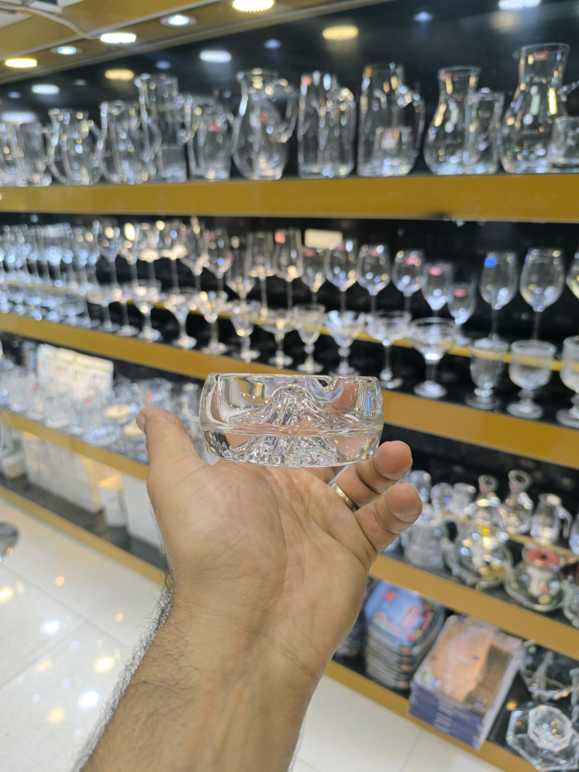 زیر سیگاری کف کوه(3بعدی)کریستال