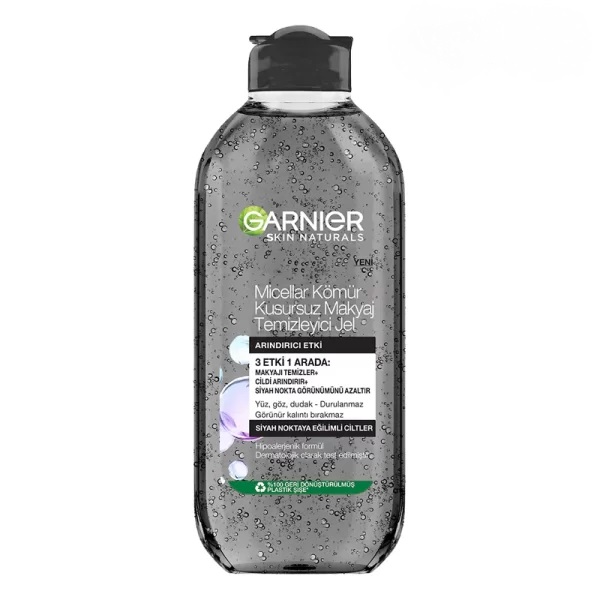 ژل میسلار گارنیر مدل CHARCOAL حاوی زغال فعال حجم 400 میل
