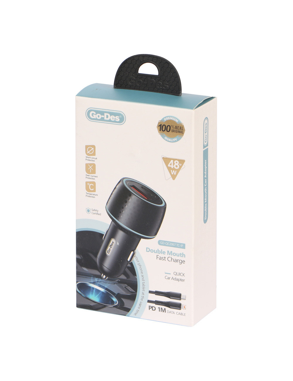 شارژر فندکی 48 وات Go-Des مدل GD-QC2067