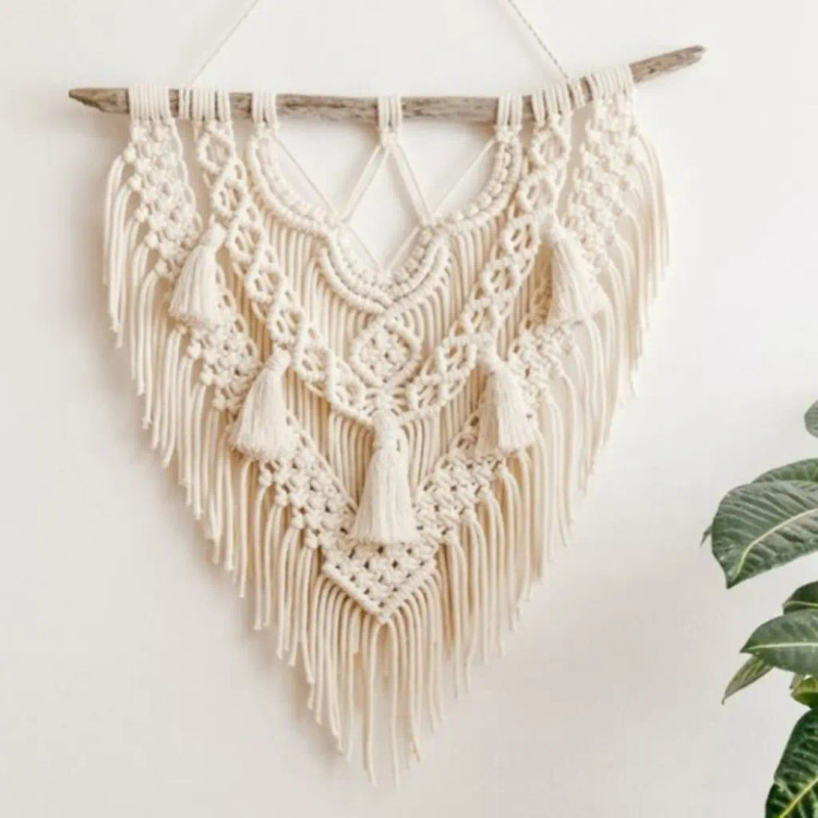 دیوارکوب مکرومه کد 143 برند گره چی و رنگ دلخواه
