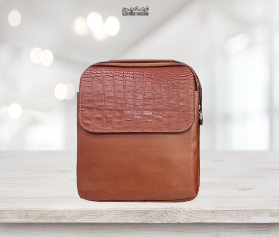 کیف دوشی چرم دسته دار مردانه