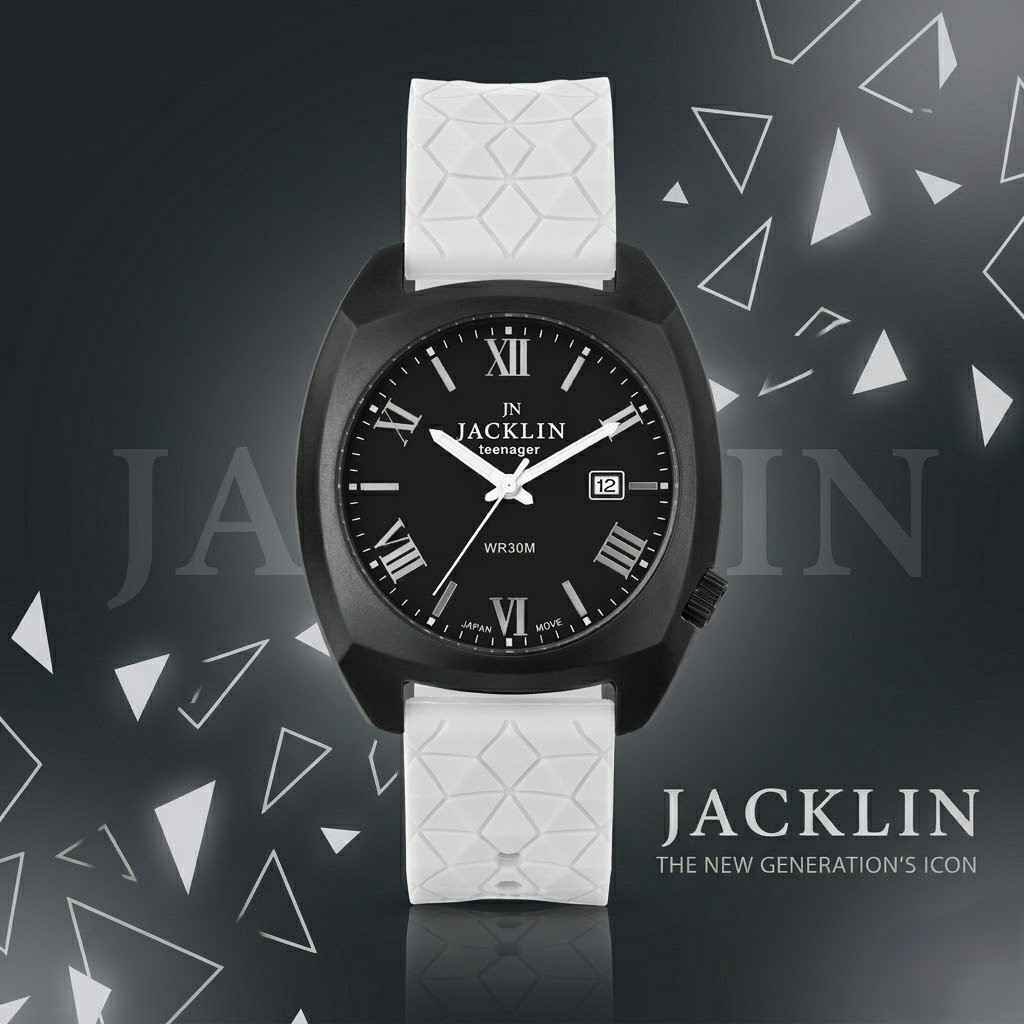 ساعت اسپرت جاکلین JN-1399532M سفید-مشکی کد WH614 (nx)
