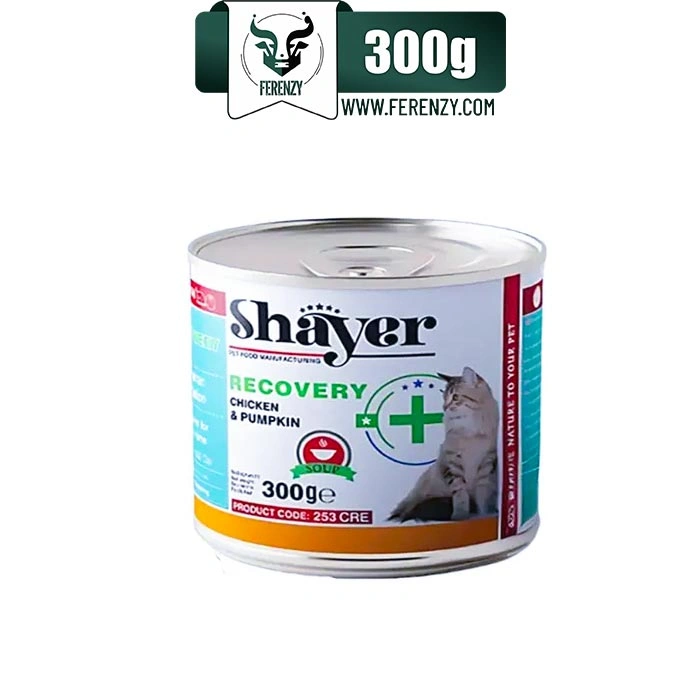 کنسرو گربه بالغ شایر طعم مرغ و بوقلمون مدل ریکاوری وزن 300 گرم Shayer Recovery