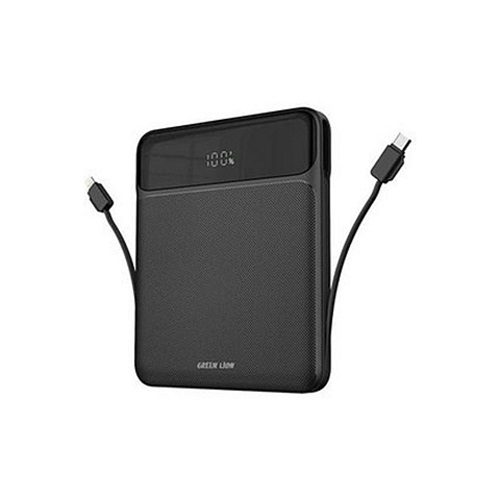 پاوربانک 20000 گرین لاین Green Lion Ultra Thin GNULTHIN20BK توان 120 وات همراه با کابل متصل