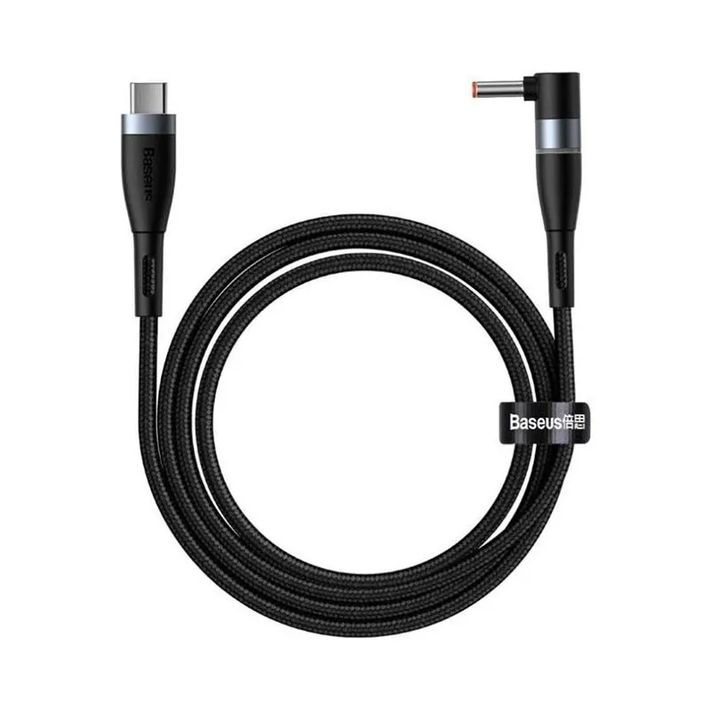 کابل شارژر مگنتی لپ تاپ لنوو بیسوس Baseus Zinc Lenovo Type C to DC CATXC-T01 طول ۲ متر توان ۱۰۰ وات