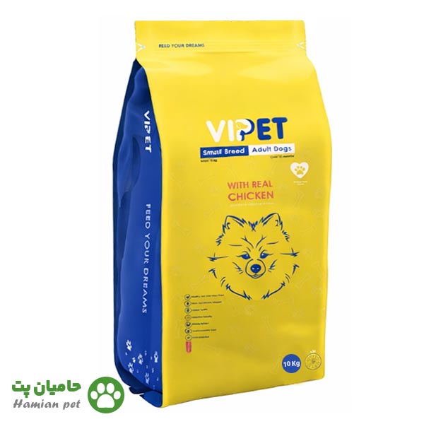 غذای سگ بالغ نژاد کوچک وی پت Vipet وزن ۱۰ کیلوگرم