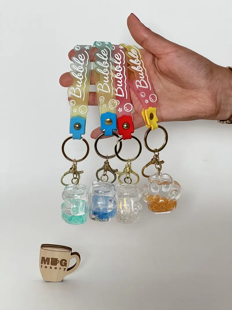 جاکلیدی آکواریومی بند سیلیکونی طرح پنجه گربه Bubble
