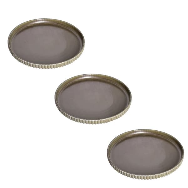 بشقاب تخت سایز 25 بی وی کی زیتونی bvk 455221 سه عددی