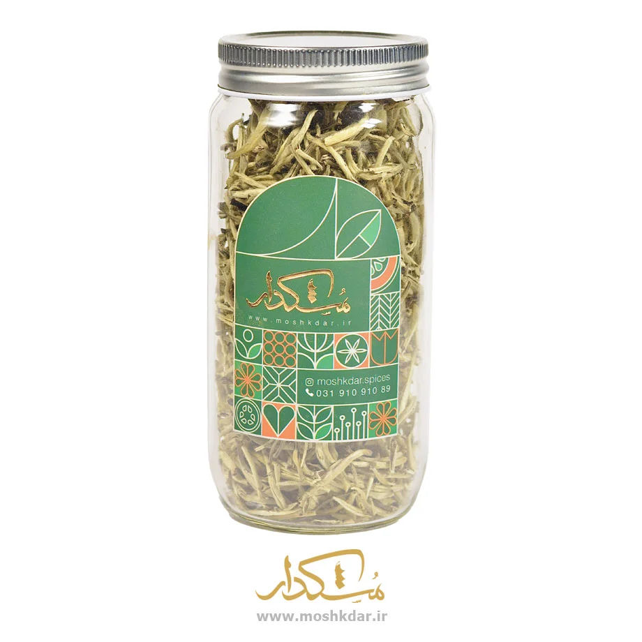 چای سفید شیشه بزرگ 80 گرمی