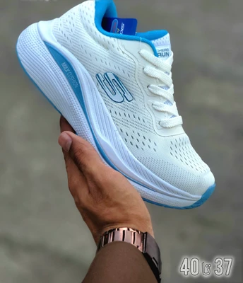 کتونی اسکیچرز سفید آبی  سایز 37 تا 40 SKECHERS