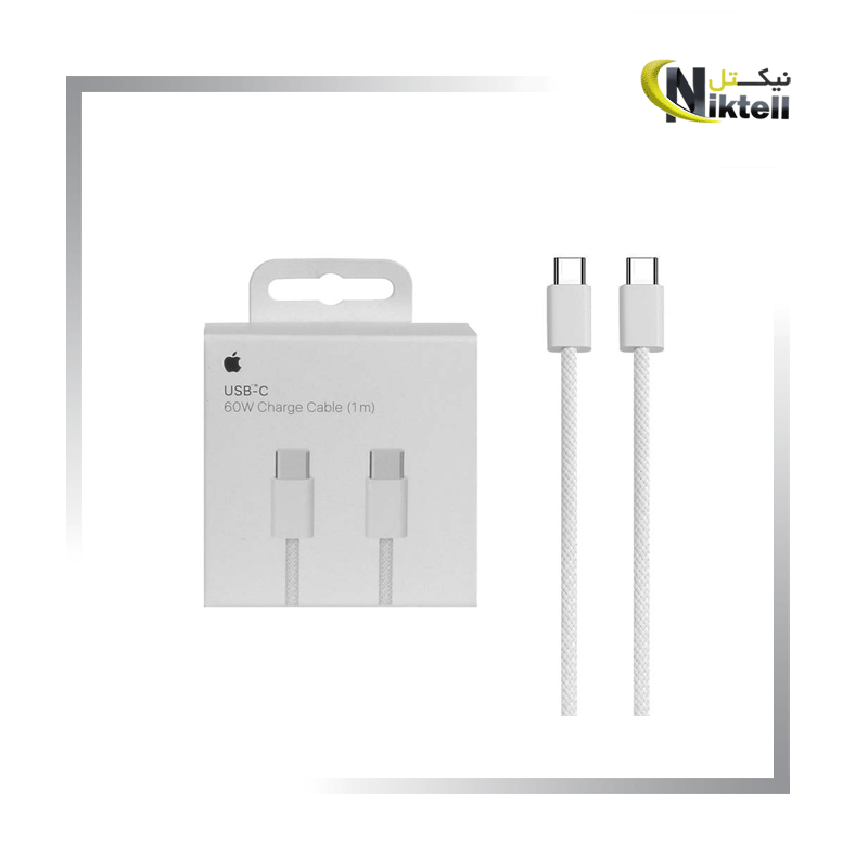 کابل اپل تایپ سی به تایپ سی مدل A2795 ظرفیت 60 وات