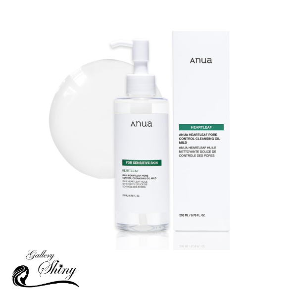 شوینده روغنی کنترل منافذ و تسکین دهنده آنوا (نسخه Mild) Anua Heartleaf Pore Control Cleansing Oil Mild – حجم ۲۰۰ میل