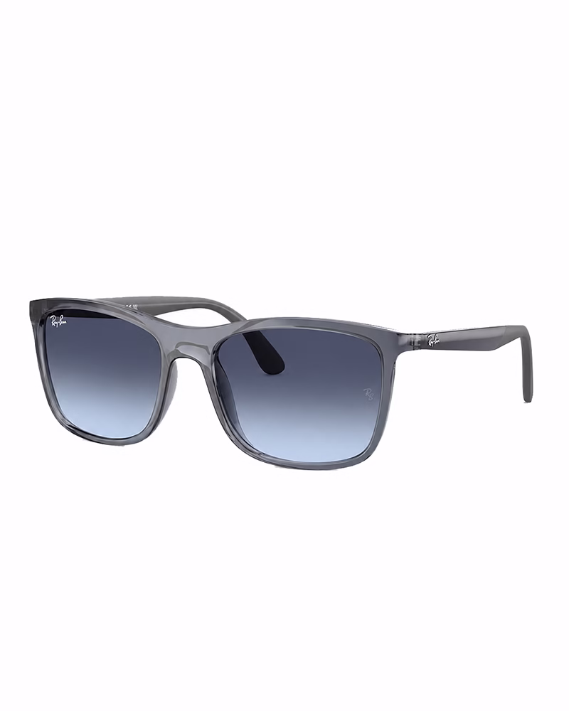 عینک آفتابی اسپرت   ریبن مدل RayBan RB4412 - نوك مدادي شيشه اي دسته مشكي عدسي هايلايت آبي