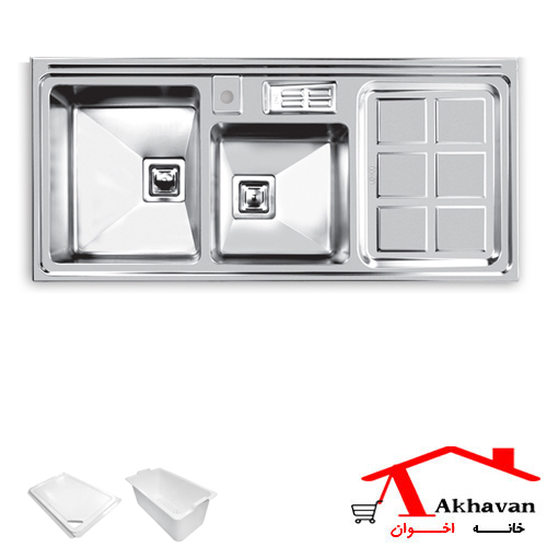 سینک ظرفشویی روکار کد 320S اخوان