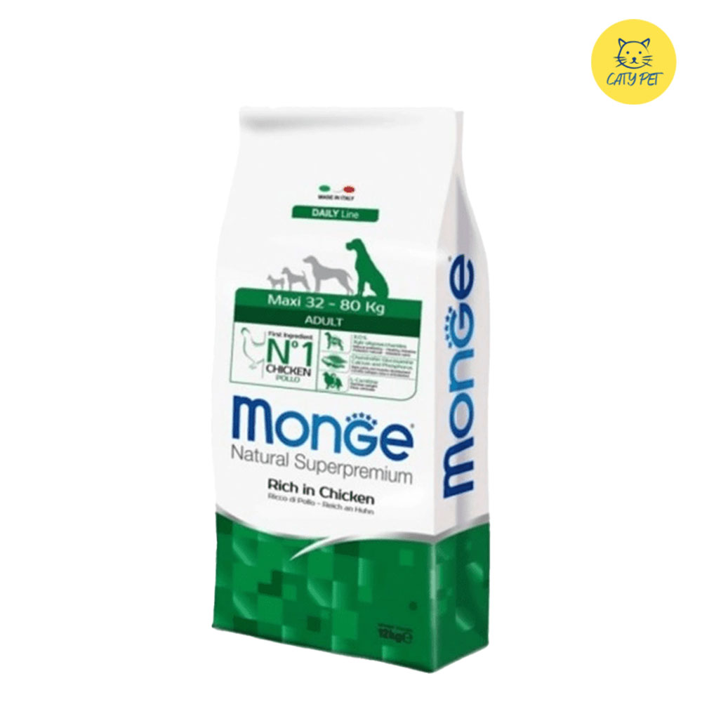 غذای خشک سگ بالغ مونژه نژاد بزرگ Monge Maxi Adult طعم مرغ وزن 1 کیلوگرم فله ای
