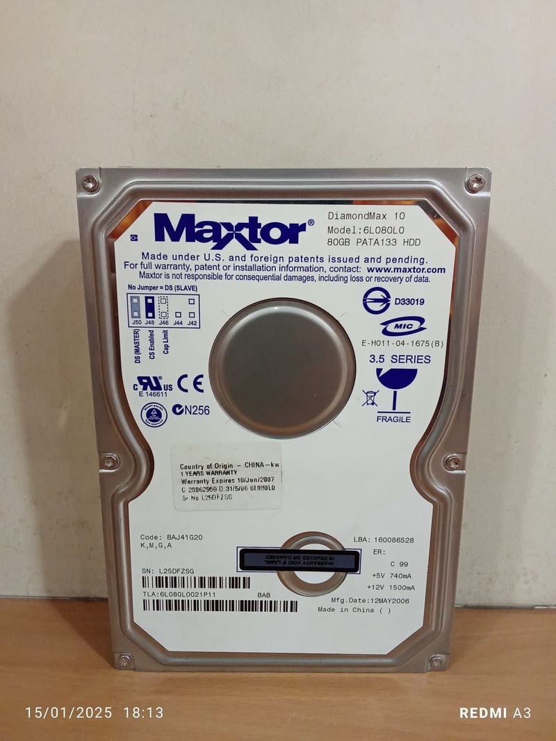 هارد 80GB MAXTOR سلامت 100% - استوک