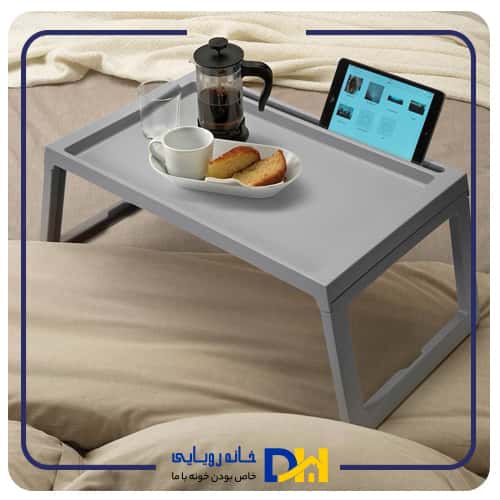 میز صبحانه تاشو طوسی ایکیا KLIPSK