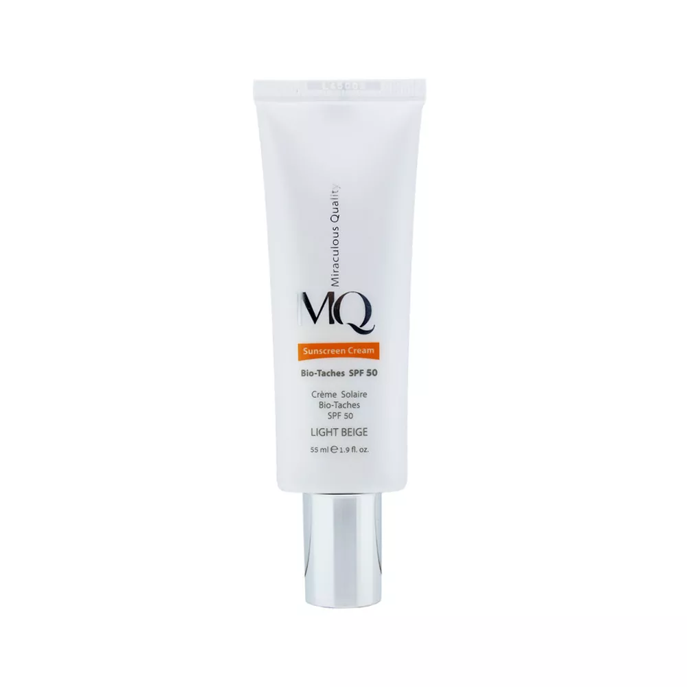 کرم ضد آفتاب بایوتچ SPF50 بژ طبیعی ام کیو حجم 55 میلی لیتر