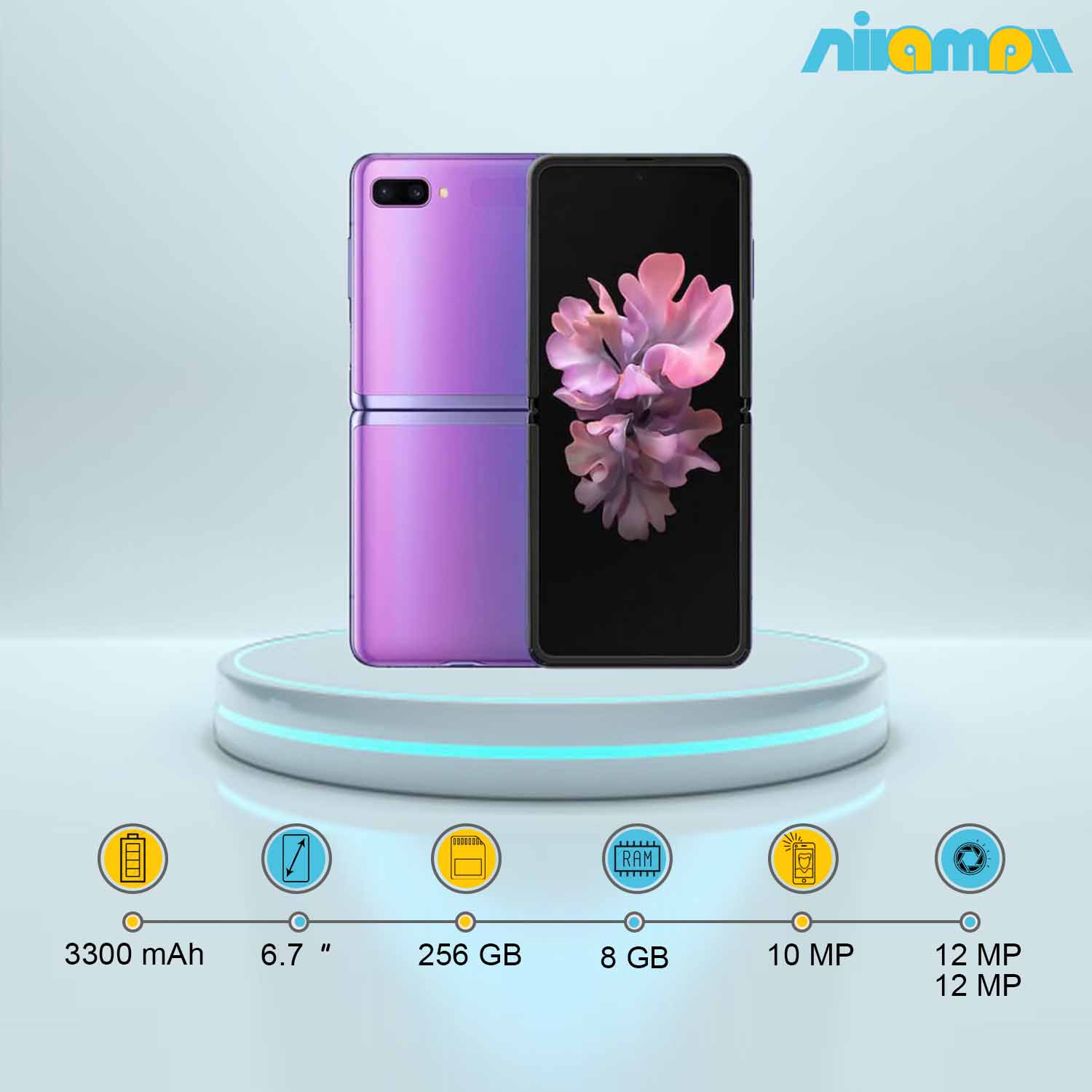 گوشی موبایل سامسونگ مدل Galaxy Z Flip ظرفیت 256 گیگابایت و رم8 گیگابایت