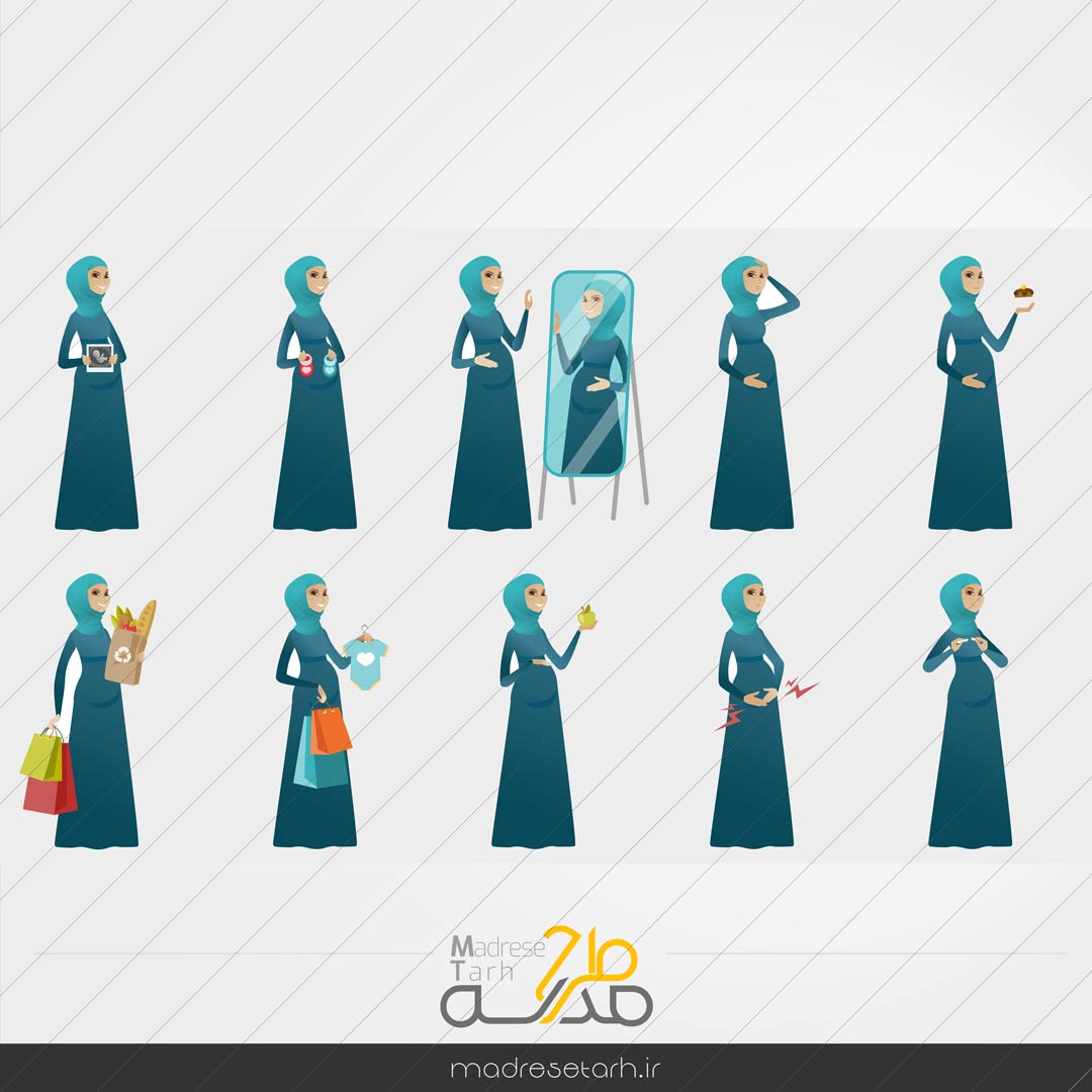 مجموعه المان خانم باحجاب