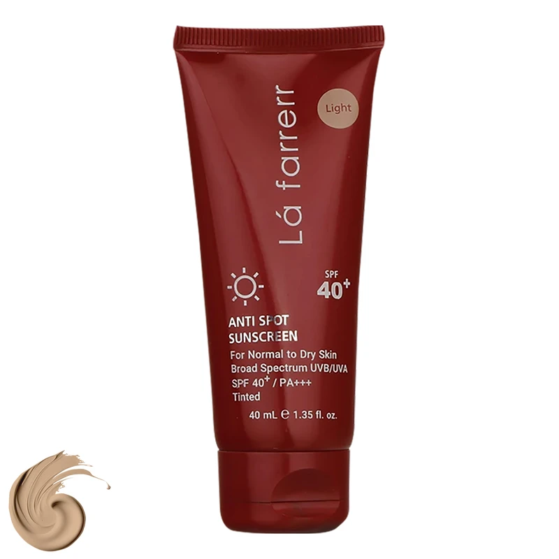 کرم ضد آفتاب و ضد لک SPF40 پوست خشک و معمولی لافارر رنگ لایت 40 میلی لیتر