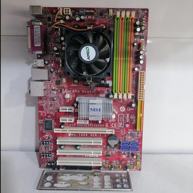 باندل مادربرد MSI DDR2 مدل MS-73-69 ver1,1-استوک