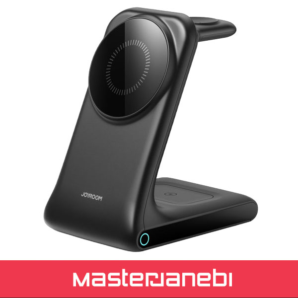 JR-W15 شارژر وایرلس جویروم توان 15W مدل joyroom 3-in-1 Wireless Charging Station -Black
